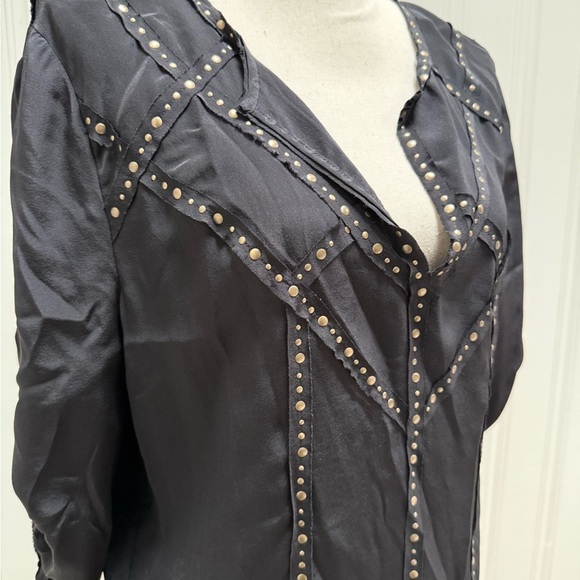 Black Studded BCBGMaxAzria Women's Top - Picture 2 of 5